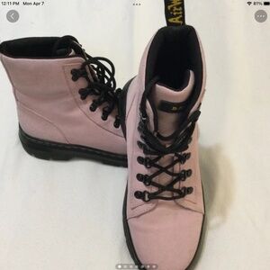 Womens pink suede Dr. Martens airwair Boots Size 8L